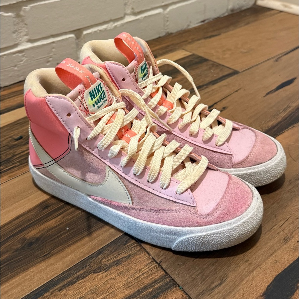 Nike Pink High-Top Blazer Sneakers